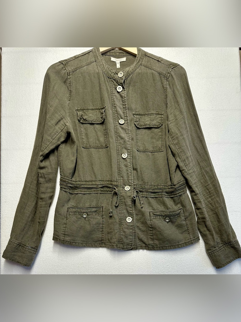 Maurices Women’s Small Olive Green Utility Field Jacket Drawstring Waist